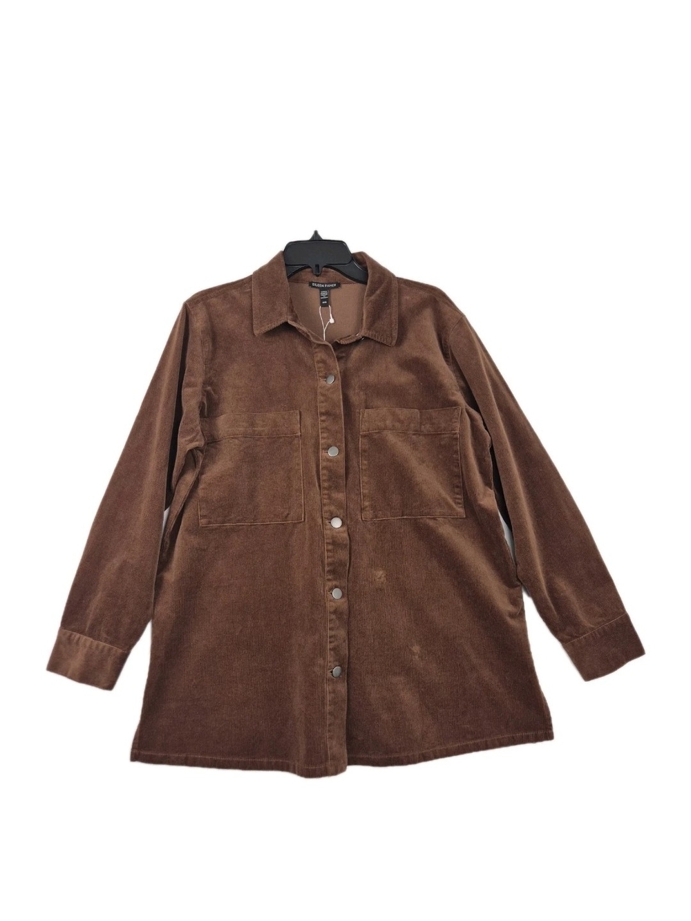 EILEEN FISHER Women's Jacket Size L Organic Cotton Stretch Corduroy Brown NWT 24